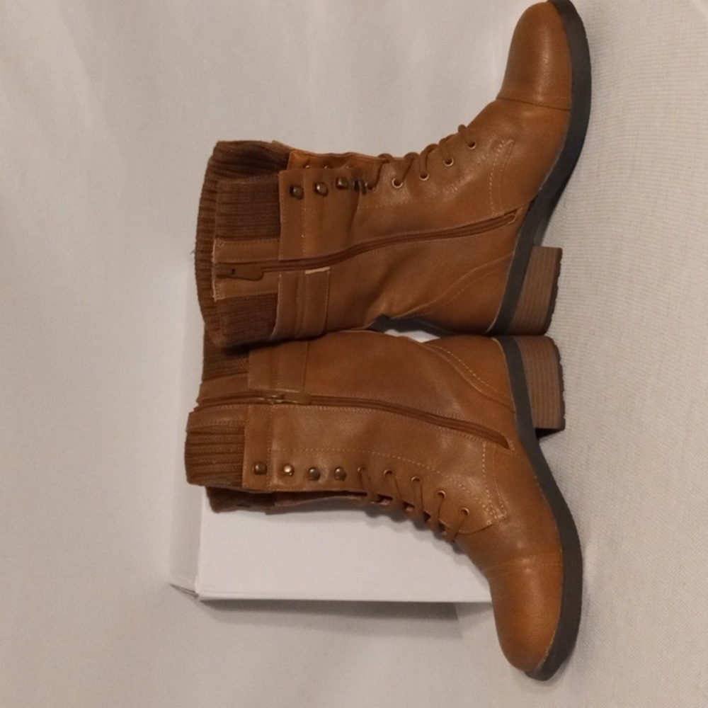 Dream Pairs Camel Ankle Boots Combat Design